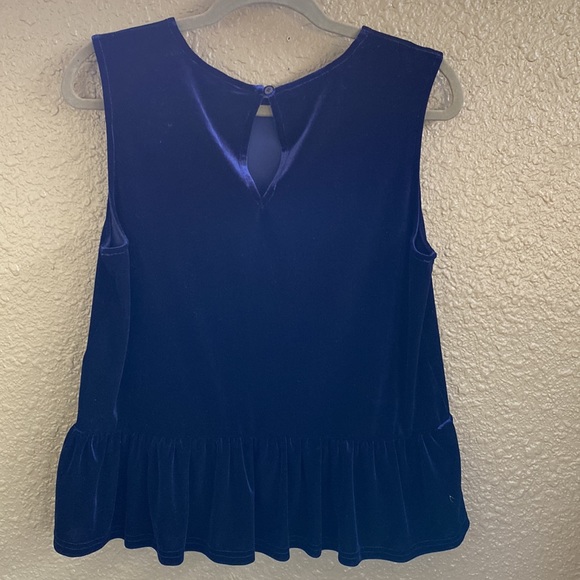 Luxe Apothetique Navy Velvet Top - Picture 3 of 3
